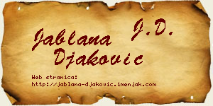 Jablana Đaković vizit kartica
